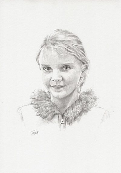 Child Portrait Drawing by Simon Taylor