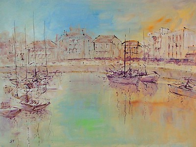 Contemprary Harbour Scene by Simon Taylor